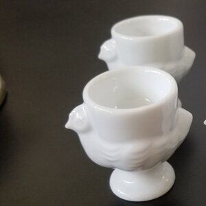 White Hen Egg Cups (2)